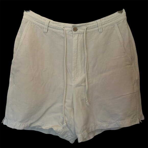 Tommy Bahama off-white hemp + silk blend shorts sz 12 - Picture 1 of 8